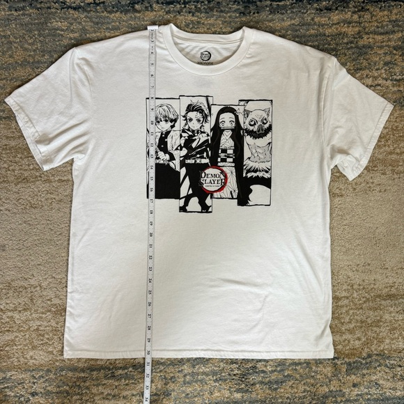 Demon Slayer Anime Manga Adult Short Sleeve White Tee T-Shirt - Picture 4 of 5